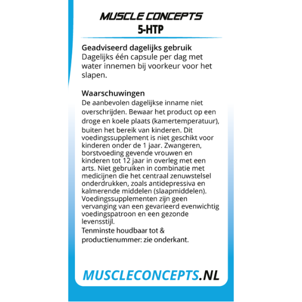 product-label-5-htp-informatie Product label 5-htp informatie