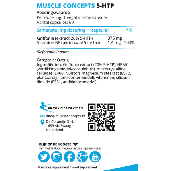 product-label-5-htp-ingrediënten product label 5-htp ingrediënten