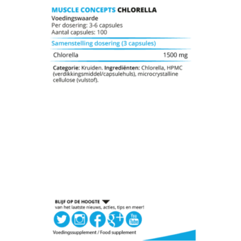 Product label chlorella ingrediënten
