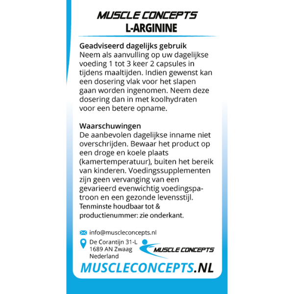 product-label-l-arginine-informatie Product label L-arginine informatie