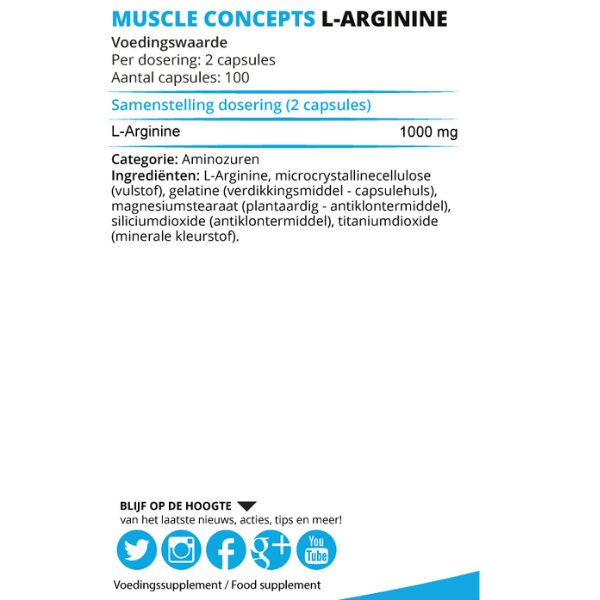 product-label-l-arginine-ingrediënten Product label L-arginine ingrediënten