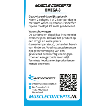 product label omega 3 informatie