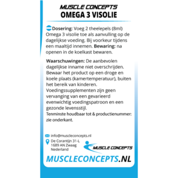 product label omega 3 visolie informatie