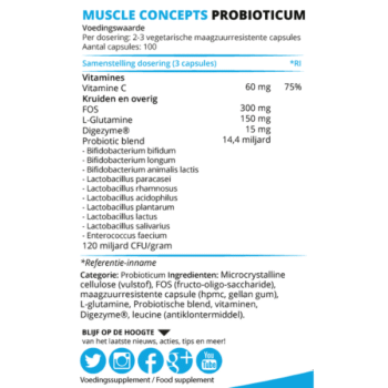 product label probioticum ingrediënten