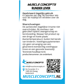 Product label Runder Lever informatie