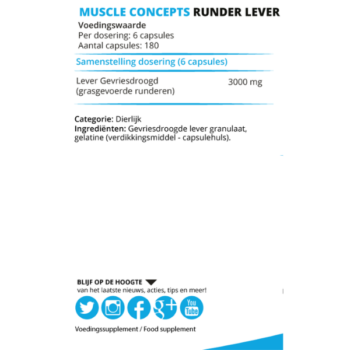 Product label Runder Lever ingrediënten