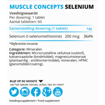 Product label Selenium Ingrediënten