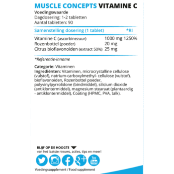Product label vitamine c ingrediënten